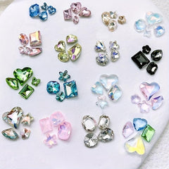 30pcs Pointed Back Glass Nail Art Rhinestones Crystal Gemstones DIY Accessories