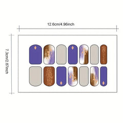 Glitter Sequins Full Wraps Nail Art Polish Stickers Strips