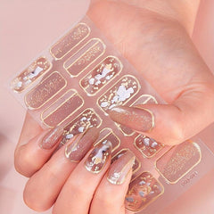 Glitter Sequins Full Wraps Nail Art Polish Stickers Strips