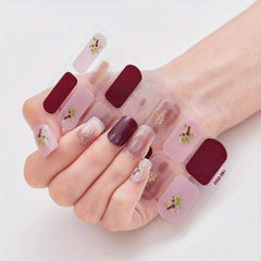 Glitter Sequins Full Wraps Nail Art Polish Stickers Strips