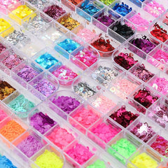 3D Heart Nail Glitter Sequins Holographic Laser Heart Nail Art Stickers