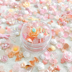 Luminous Orange Flower Nail Kit 3D Resin Cherry Blossoms DIY Nail Decor