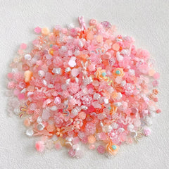 Luminous Orange Flower Nail Kit 3D Resin Cherry Blossoms DIY Nail Decor