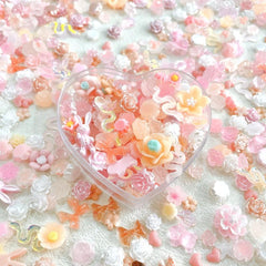 Luminous Orange Flower Nail Kit 3D Resin Cherry Blossoms DIY Nail Decor