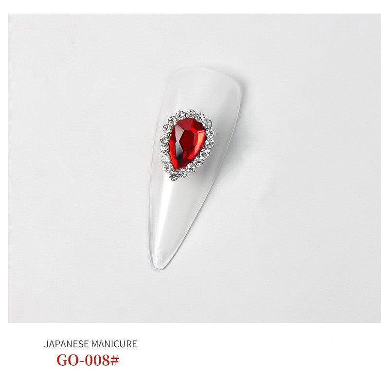 3D Alloy Nail Charms Large Rhinestones Metal Charms Gems For Nail Art
