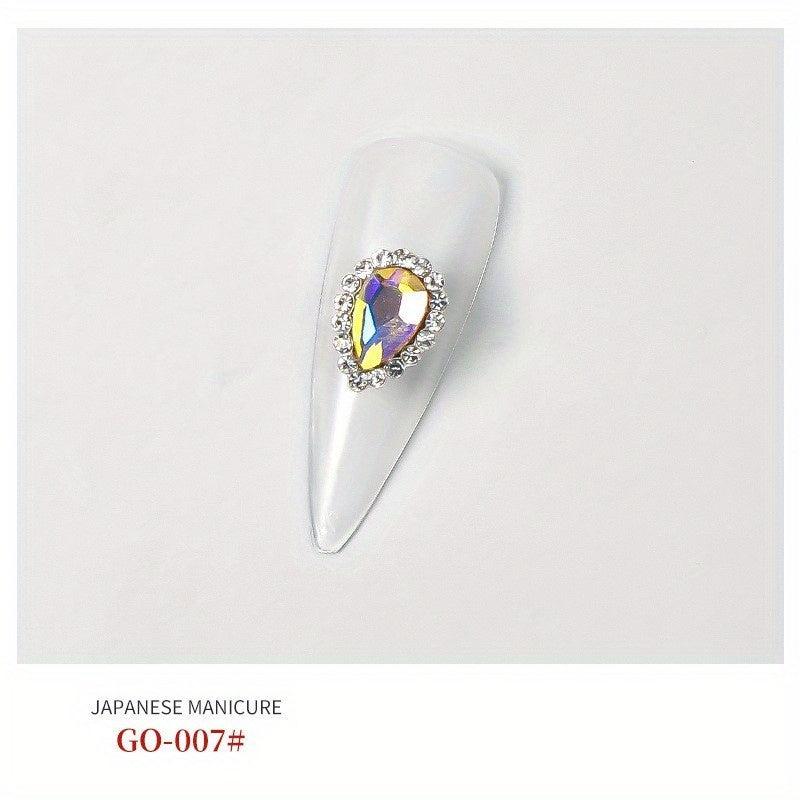 3D Alloy Nail Charms Large Rhinestones Metal Charms Gems For Nail Art