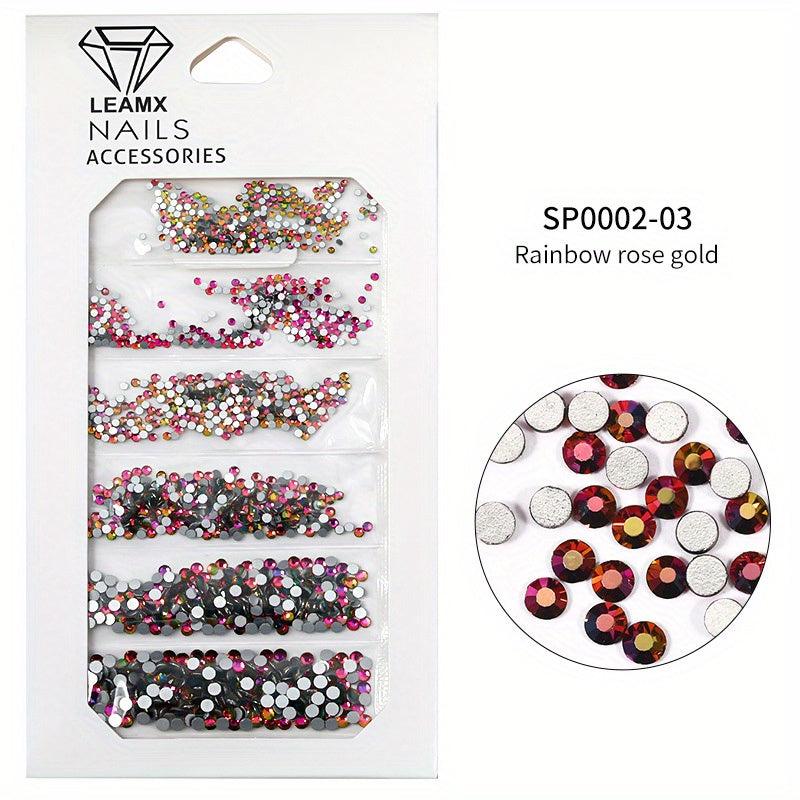 6 Grid Rhinestone Nail Stickers for DIY Nail Decor