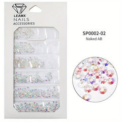 6 Grid Rhinestone Nail Stickers for DIY Nail Decor