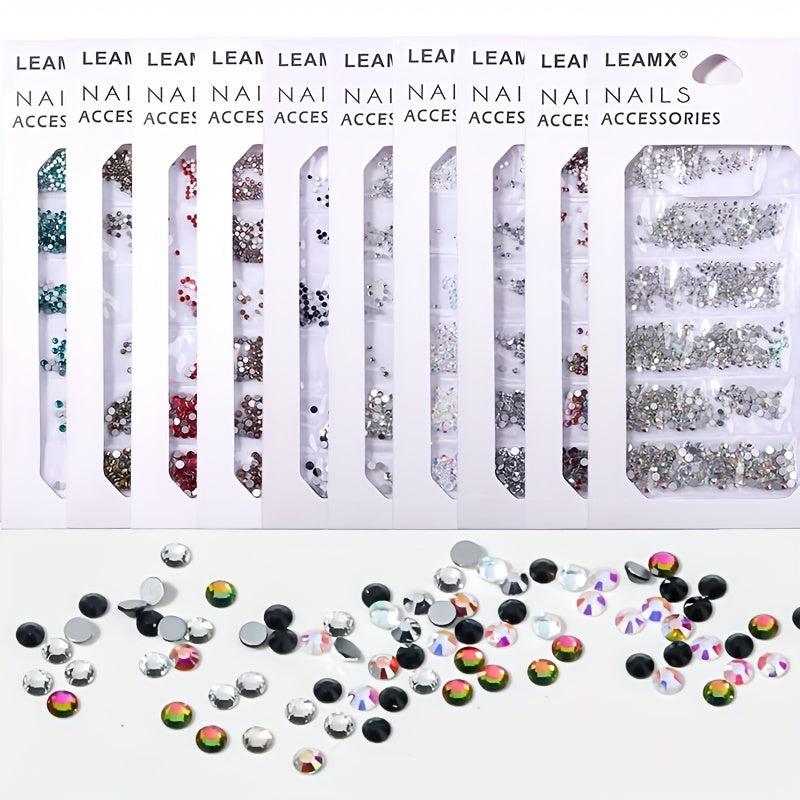 6 Grid Rhinestone Nail Stickers for DIY Nail Decor