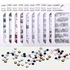 6 Grid Rhinestone Nail Stickers for DIY Nail Decor