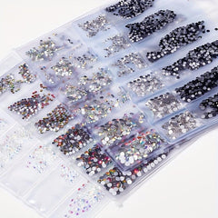 6 Grid Rhinestone Nail Stickers for DIY Nail Decor