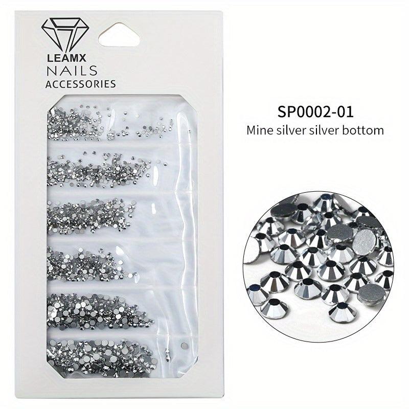6 Grid Rhinestone Nail Stickers for DIY Nail Decor