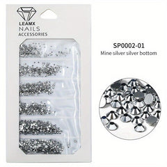 6 Grid Rhinestone Nail Stickers for DIY Nail Decor