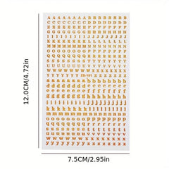 Holographic English Letter Nail Stickers 3D Decals