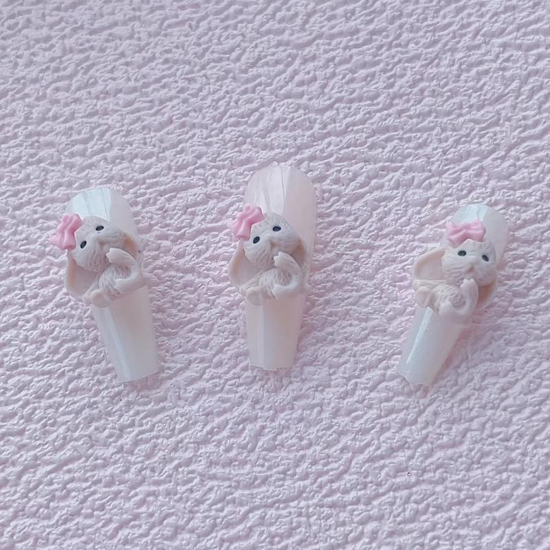 10pcs Cartoon Rabbit Nail Art Charms 3D Resin Nail Art Jewelry DIY Decoration