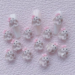 10pcs Cartoon Rabbit Nail Art Charms 3D Resin Nail Art Jewelry DIY Decoration