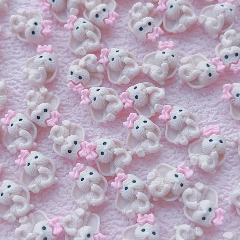 10pcs Cartoon Rabbit Nail Art Charms 3D Resin Nail Art Jewelry DIY Decoration