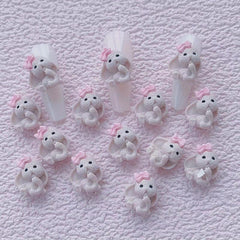 10pcs Cartoon Rabbit Nail Art Charms 3D Resin Nail Art Jewelry DIY Decoration