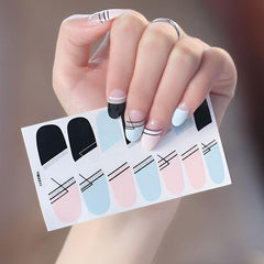 Glitter Nail Stickers Full Nail Wraps Self Adhesive Polish Strips Decals