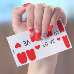 Glitter Nail Stickers Full Nail Wraps Self Adhesive Polish Strips Decals