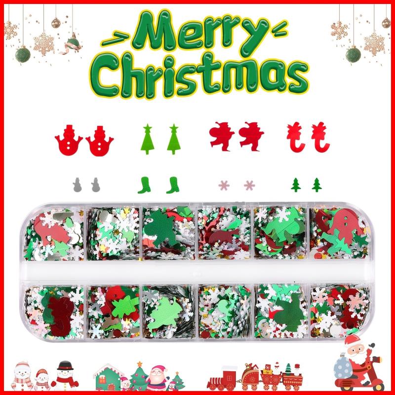 Christmas Nail Art Sequins for DIY and Decor