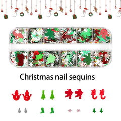 Christmas Nail Art Sequins for DIY and Decor