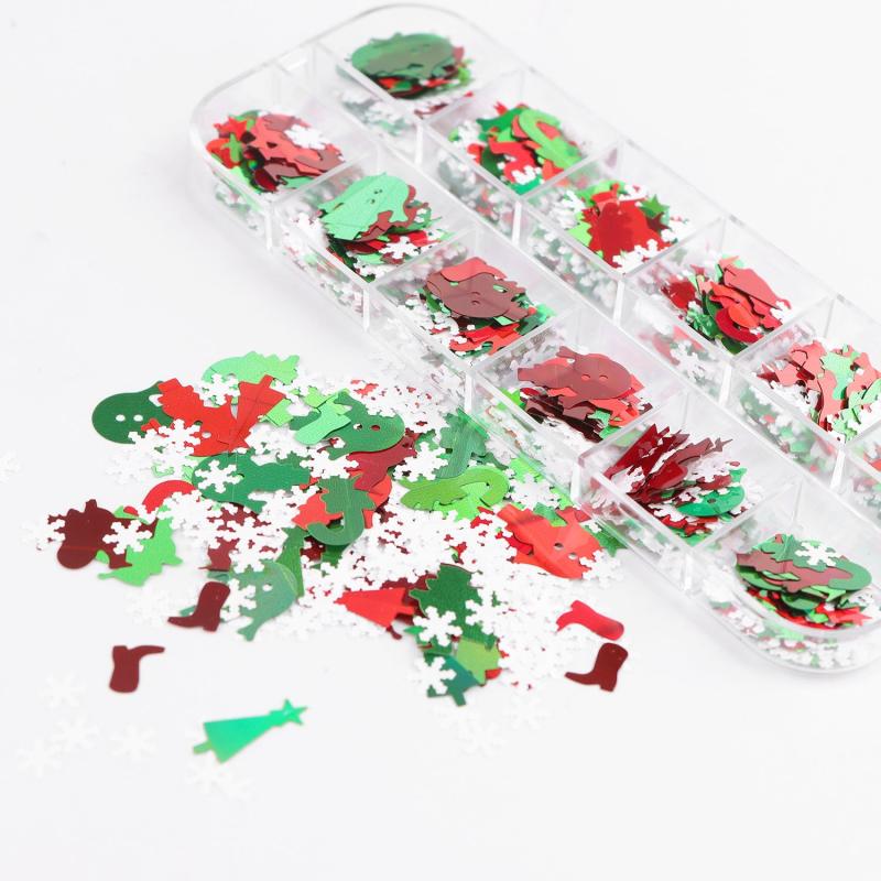 Christmas Nail Art Sequins for DIY and Decor
