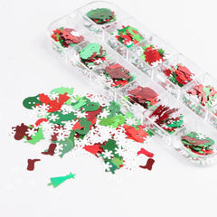 Christmas Nail Art Sequins for DIY and Decor