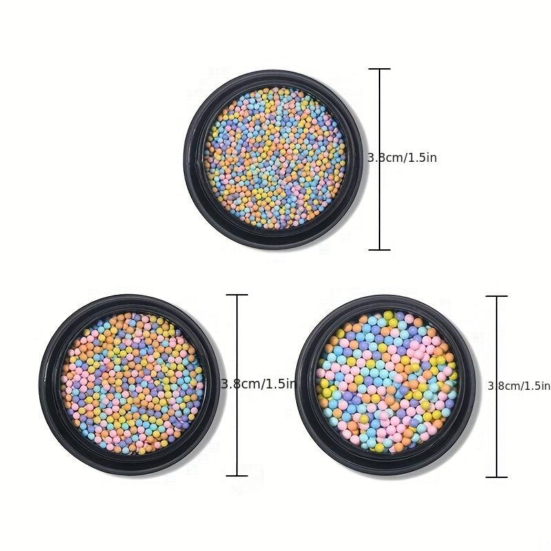 Mini Nail Caviar Beads Macaron Colors Nail Art Decoration