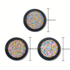 Mini Nail Caviar Beads Macaron Colors Nail Art Decoration