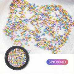 Mini Nail Caviar Beads Macaron Colors Nail Art Decoration