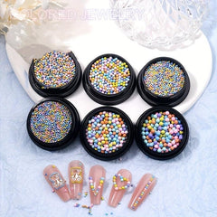 Mini Nail Caviar Beads Macaron Colors Nail Art Decoration