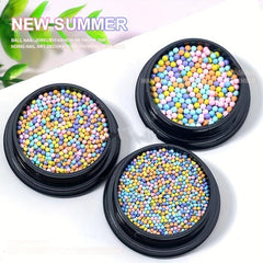 Mini Nail Caviar Beads Macaron Colors Nail Art Decoration