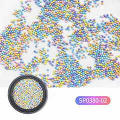 Mini Nail Caviar Beads Macaron Colors Nail Art Decoration
