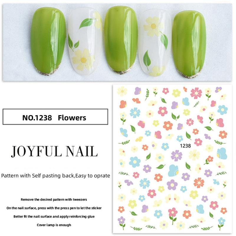 Summer Daisy Fruits Florals Petals Flowers Nail Stickers