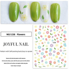 Summer Daisy Fruits Florals Petals Flowers Nail Stickers