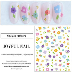 Summer Daisy Fruits Florals Petals Flowers Nail Stickers