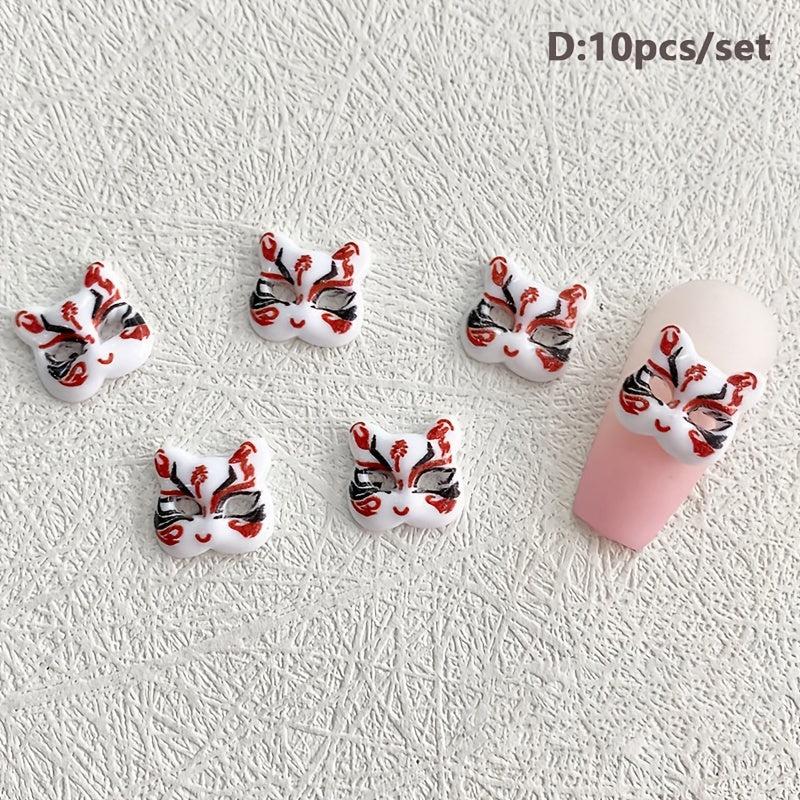 Cat Mask Nail Art Charms - Nail Art Accessories