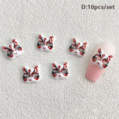 Cat Mask Nail Art Charms - Nail Art Accessories