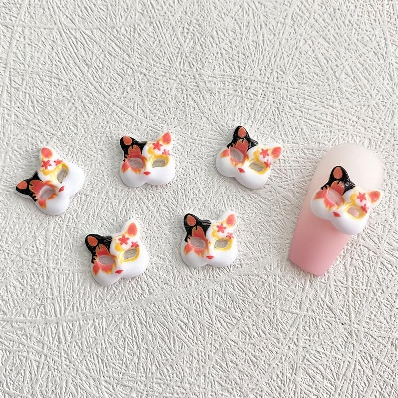 Cat Mask Nail Art Charms - Nail Art Accessories