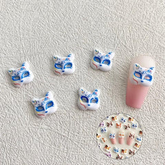 Cat Mask Nail Art Charms - Nail Art Accessories