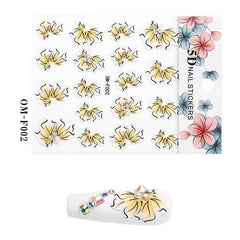 Flowers Nail Art Stickers Self-adhesive Nail Art Decorations