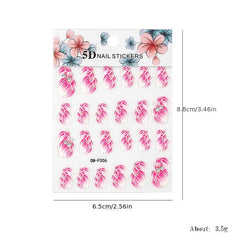 Flowers Nail Art Stickers Self-adhesive Nail Art Decorations