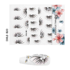Flowers Nail Art Stickers Self-adhesive Nail Art Decorations