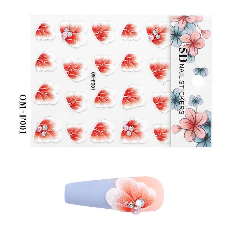 Flowers Nail Art Stickers Self-adhesive Nail Art Decorations
