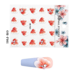 Flowers Nail Art Stickers Self-adhesive Nail Art Decorations