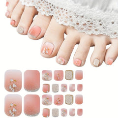 5 Sheets Full Wrap Toenail Art Stickers - Self Adhesive Toe Nail Details
