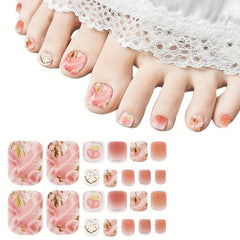 5 Sheets Full Wrap Toenail Art Stickers - Self Adhesive Toe Nail Details