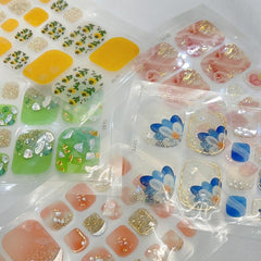 5 Sheets Full Wrap Toenail Art Stickers - Self Adhesive Toe Nail Details