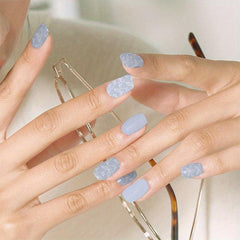 Solid Nail Polish Stickers With Butterfly Self Adhesive Nail Art Decal Strips